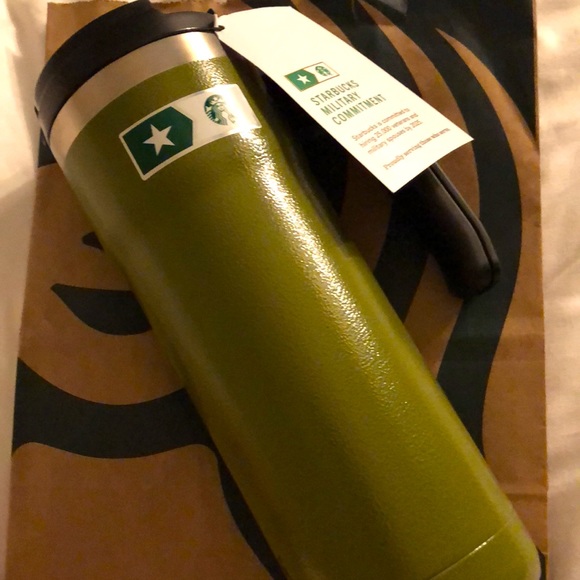 🛑SOLD🛑NWT Stanley + Starbucks Military Stainless Steel cup with Handle - Picture 3 of 16